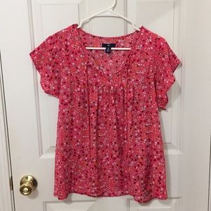 Pink floral top